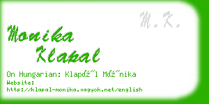 monika klapal business card